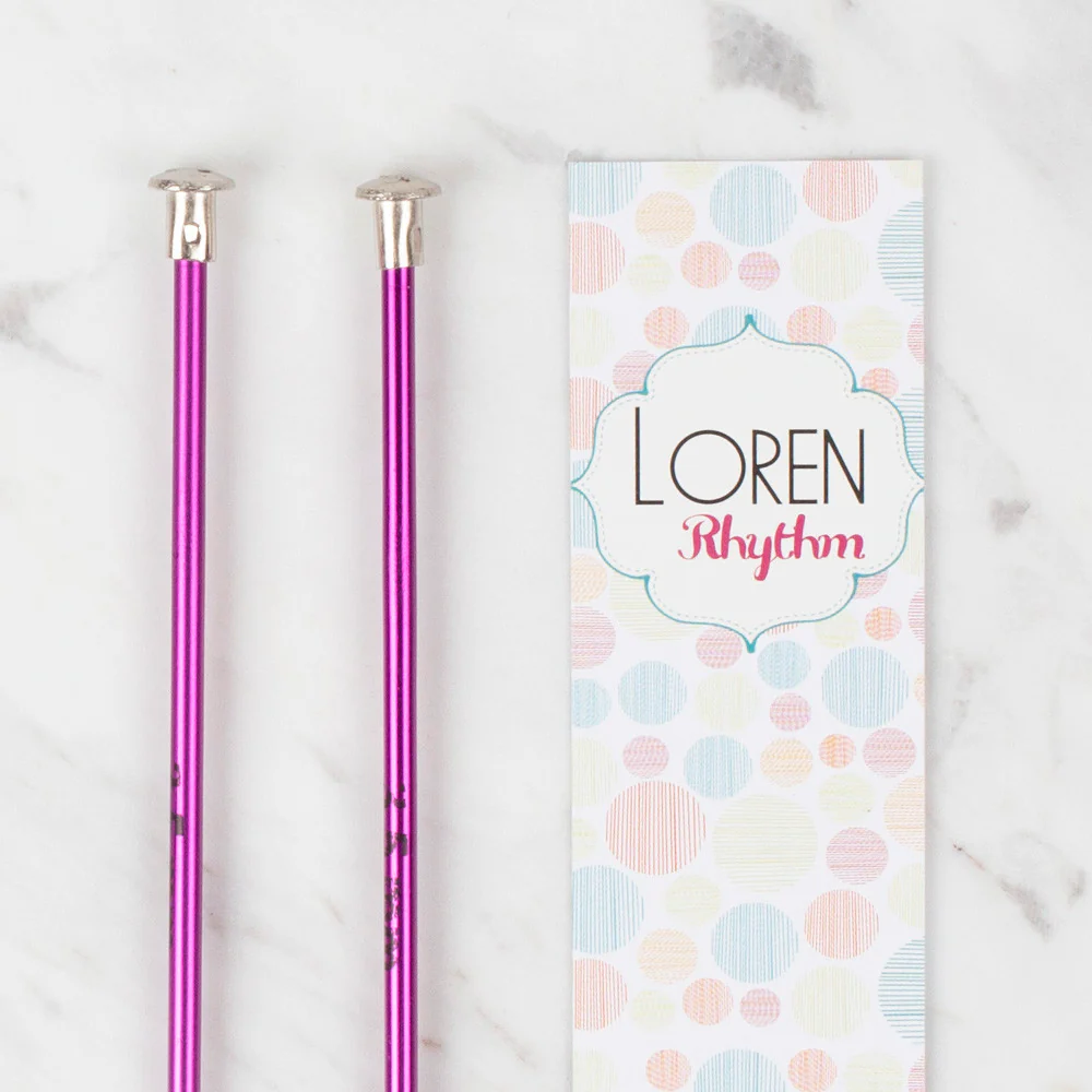 Loren Rythm Knitting Needle, Metal, 3,5mm, Purple - Image 2