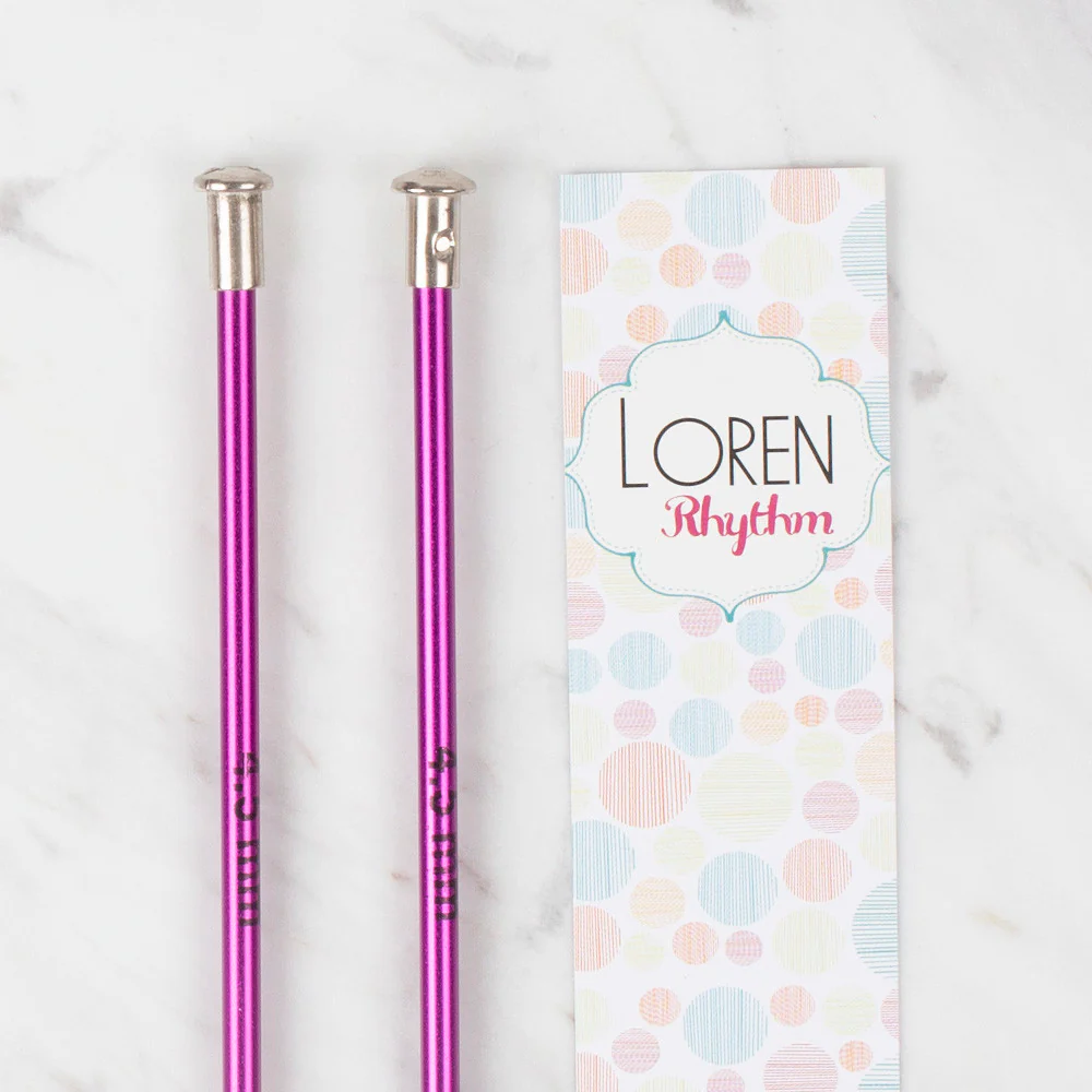 Loren Rythm Knitting Needle, Metal, 4,5mm, Purple - Image 2