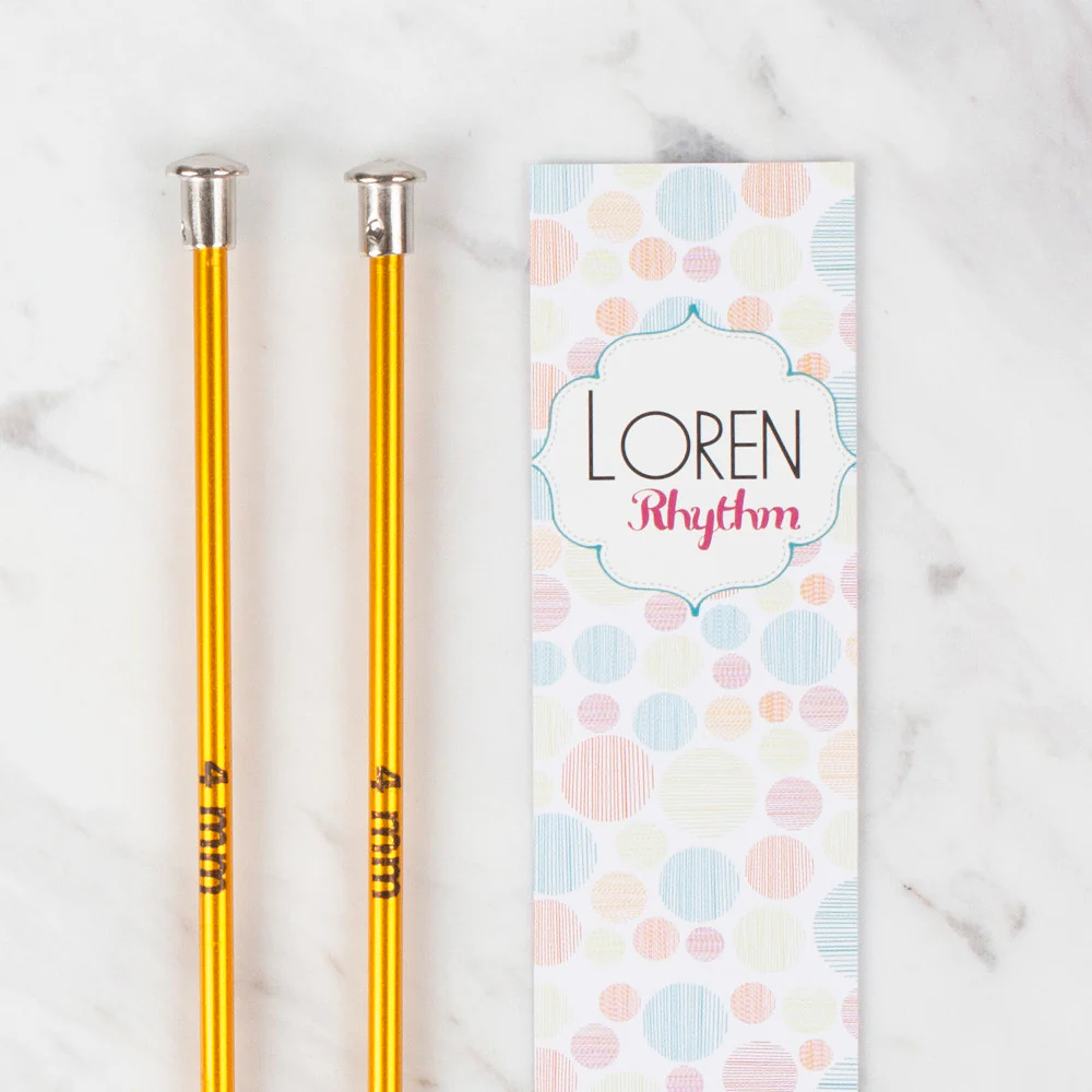Loren Rythm Knitting Needle, Metal, 4mm, Yellow - Image 2