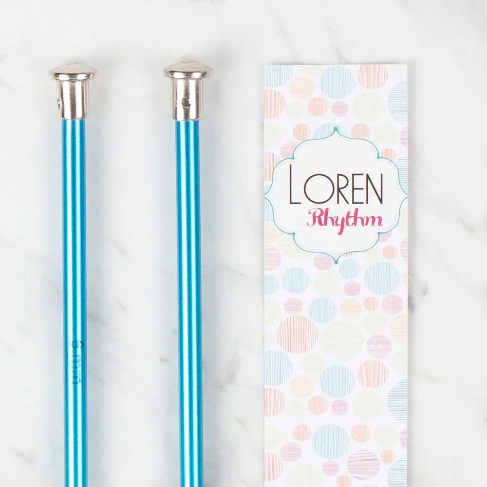 Loren Rythm Knitting Needle, Metal, 6mm, Blue - Image 2
