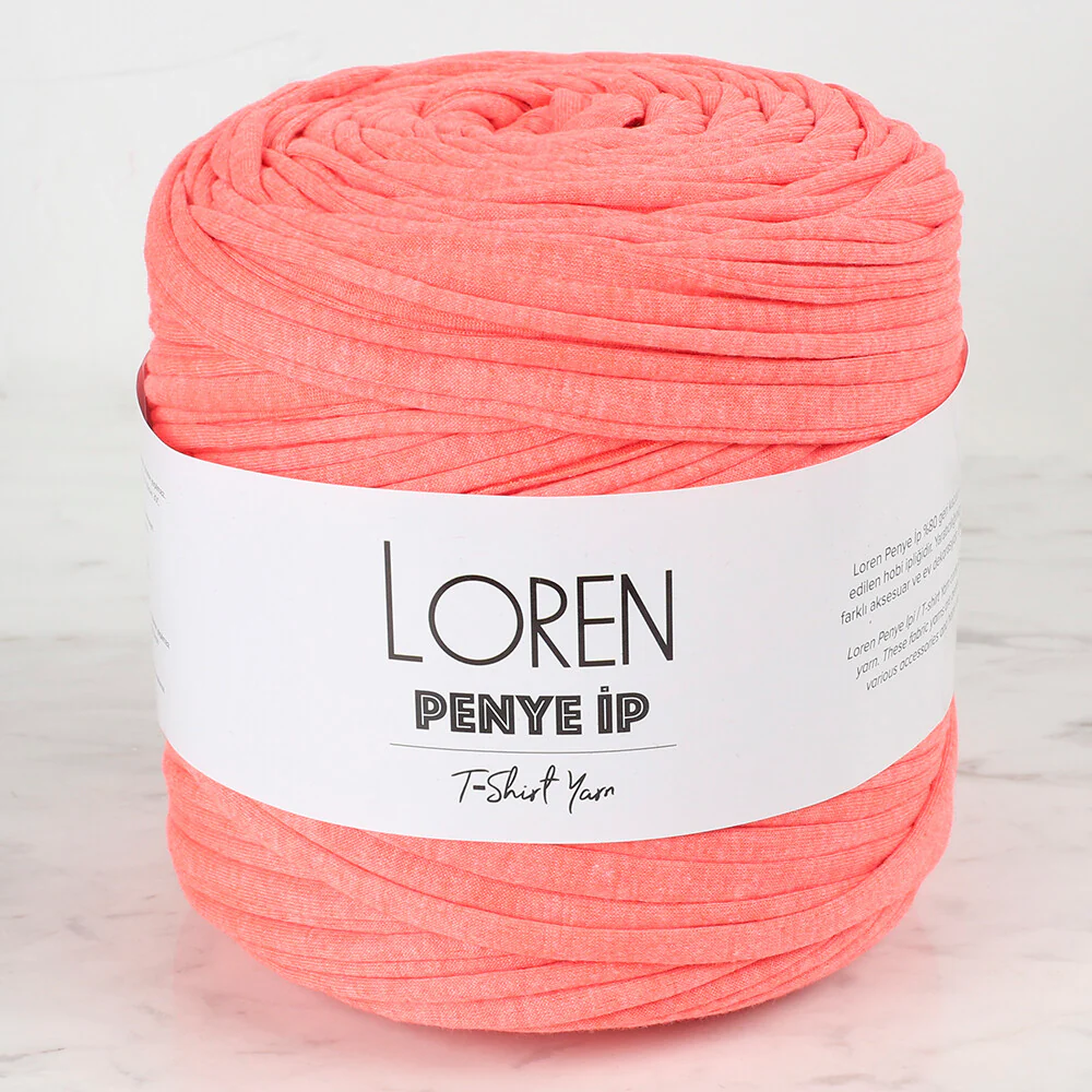 Loren T-Shirt Yarn, Pinkish Orange - 60