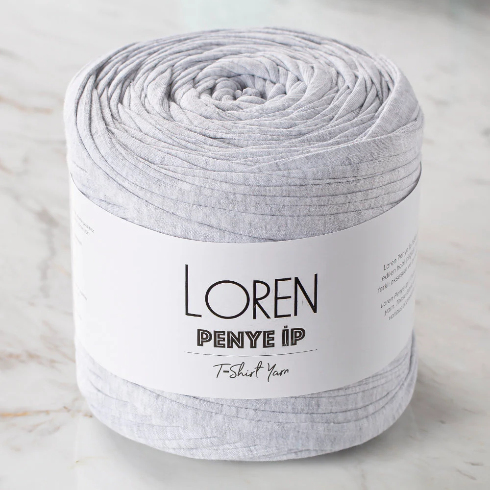 Loren T-shirt Yarn, Light Heather Grey - 24