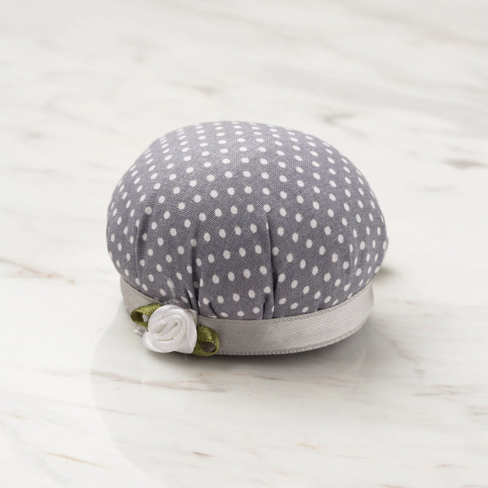Loren Wrist Pincushion, Grey-White