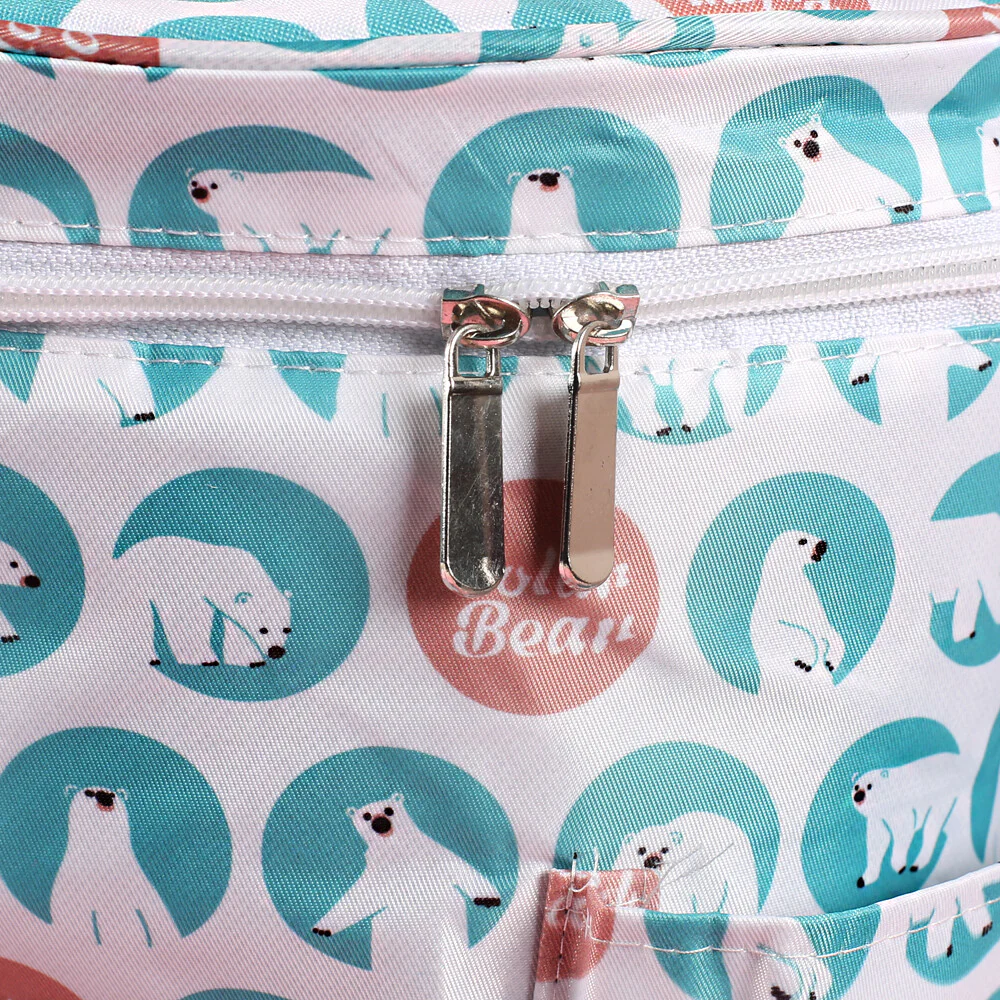 Loren Yarn Storage Knitting Patterned Tote Organizer Bag - Polar Bear- EB018 C2 - Image 2