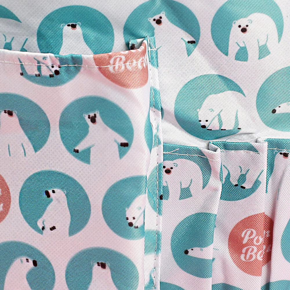Loren Yarn Storage Knitting Patterned Tote Organizer Bag - Polar Bear- EB018 C2 - Image 3
