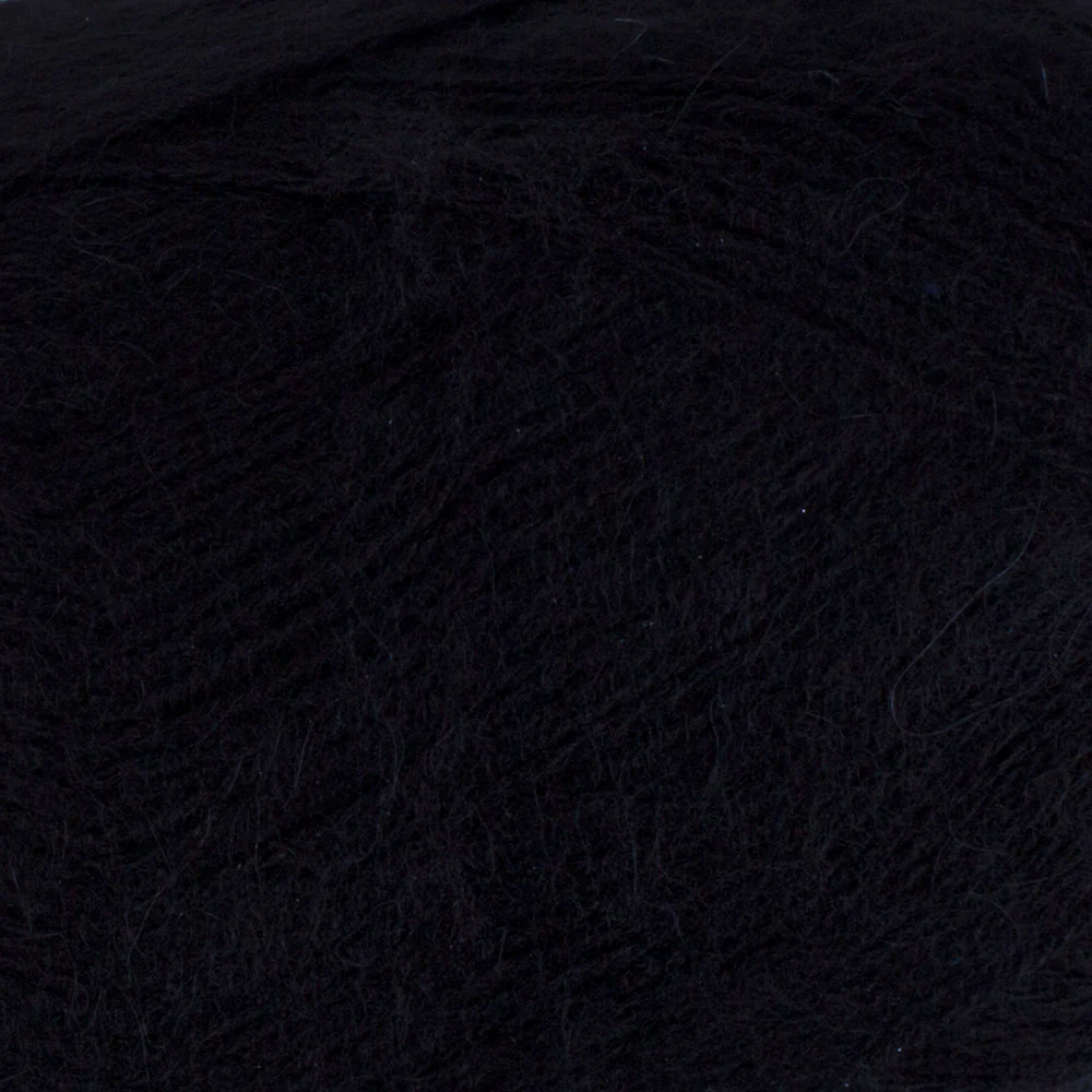 Madame Tricote Paris Angora Knitting Yarn, Black - 999 - Image 2