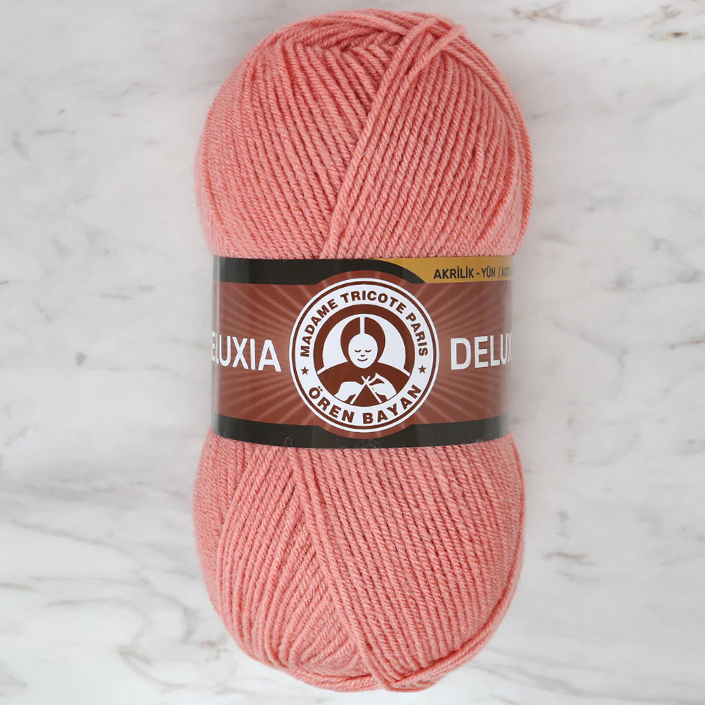 Madame Tricote Paris Deluxia Knitting Yarn, Rose Color - 121