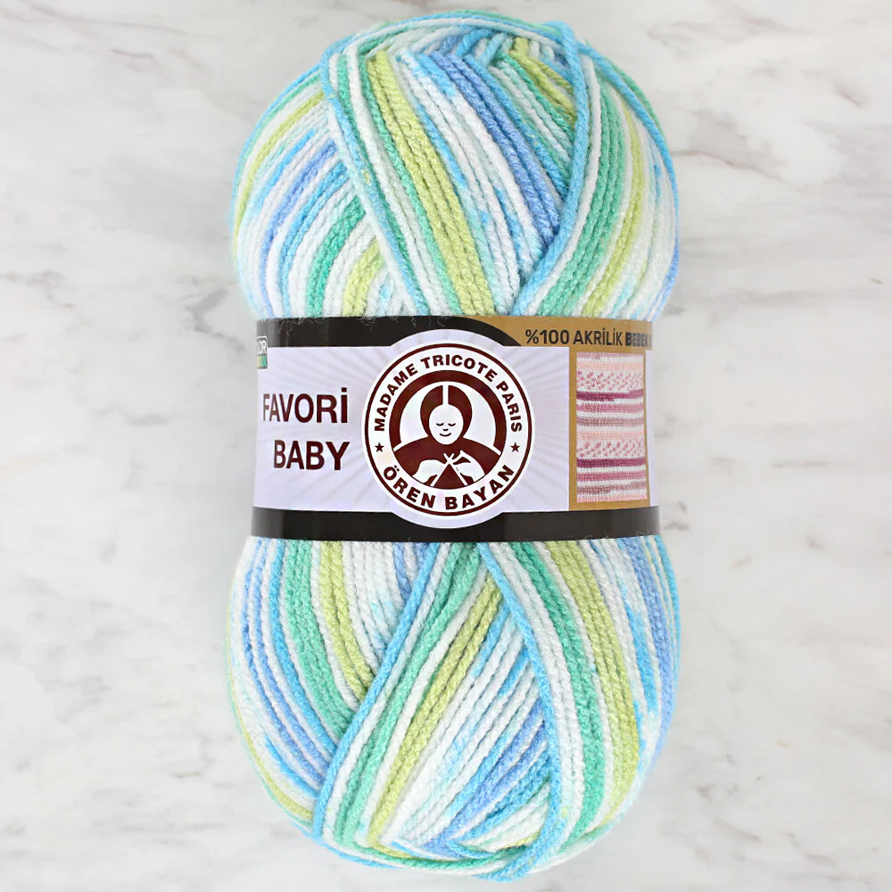 Madame Tricote Paris Favori Baby Yarn, Variegated - 662