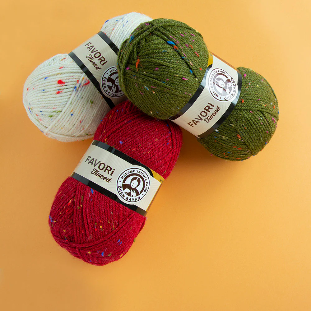 Madame Tricote Paris Favori Tweed, White -100B - Image 3