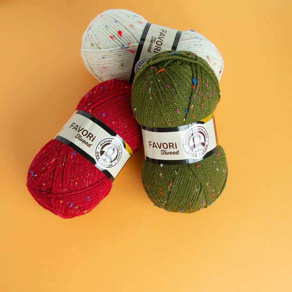 Madame Tricote Paris Favori Tweed, White -100B - Image 4