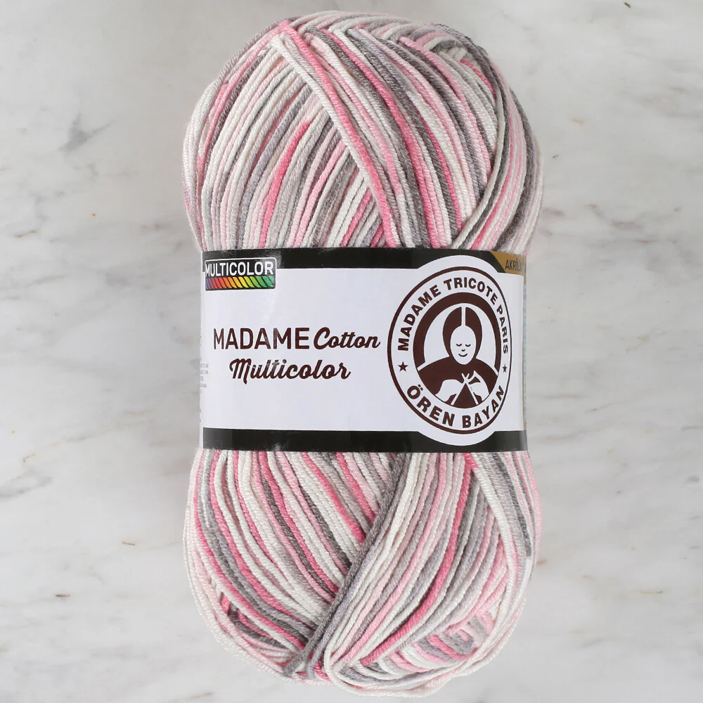 Madame Tricote Paris Madame Cotton Yarn, Variegated - 450