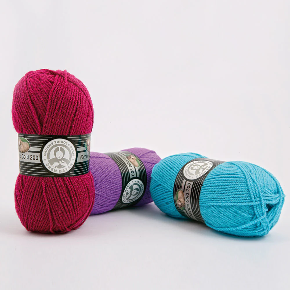 Madame Tricote Paris Merino Gold 200 Knitting Yarn, Purple - 51-1842 - Image 3