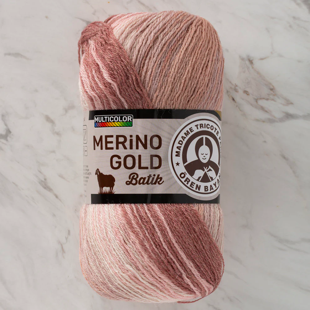 Madame Tricote Paris Merino Gold Batik Knitting Yarn, Variegated - 833