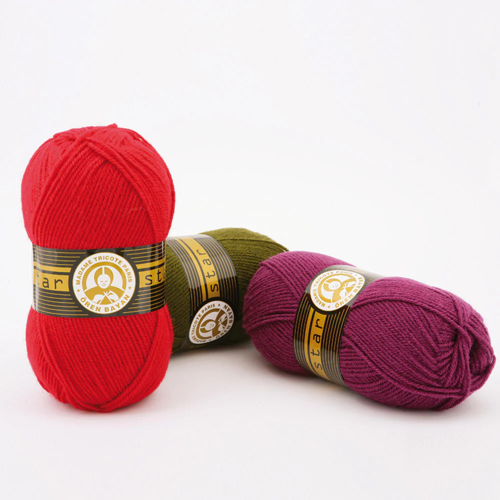 Madame Tricote Paris Star Knitting Yarn, Cream - 05-1754 - Image 3