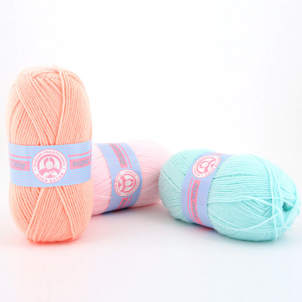 Madame Tricote Paris Super Baby Knitting Yarn, Pinkish Orange - 95-1758 - Image 3
