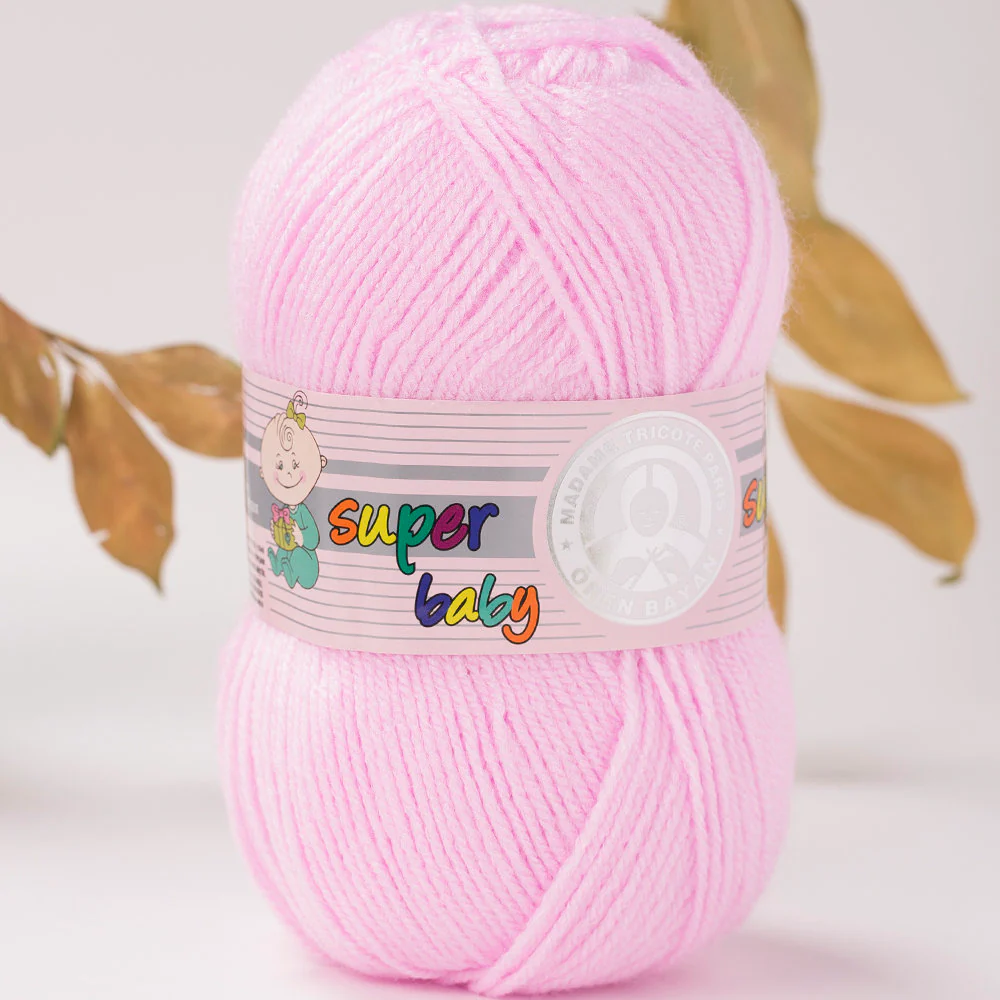 Madame Tricote Paris Super Baby Knitting Yarn, Pink 93-1758