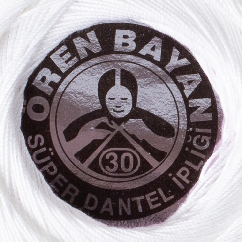 Madame Tricote Paris 100Gr 3 Ply Super Lace Thread Ball 30 No - White - Image 3