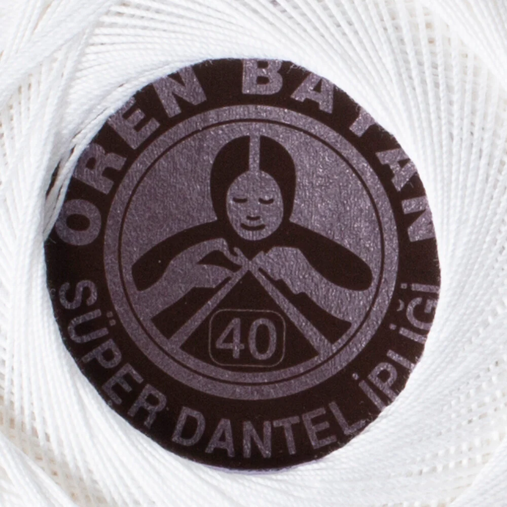 Madame Tricote Paris 100Gr 3 Ply Super Lace Thread Ball 40 No - White - Image 3