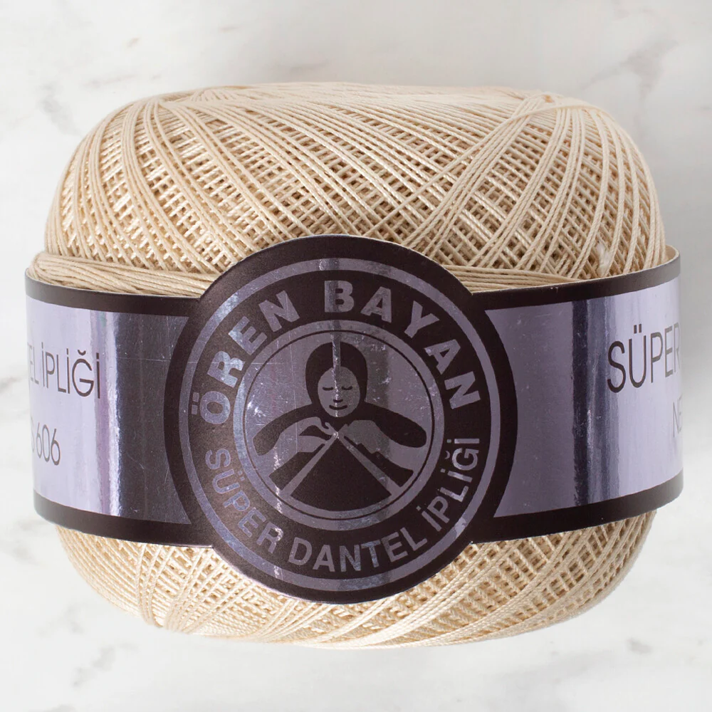 Madame Tricote Paris 100Gr 3 Ply Super Lace Thread Ball 50 No - Cream