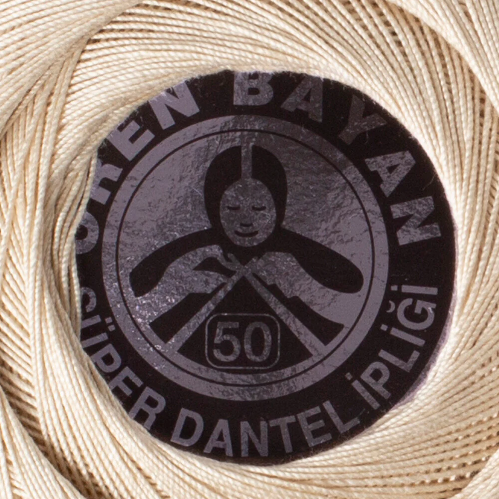 Madame Tricote Paris 100Gr 3 Ply Super Lace Thread Ball 50 No - Cream - Image 3