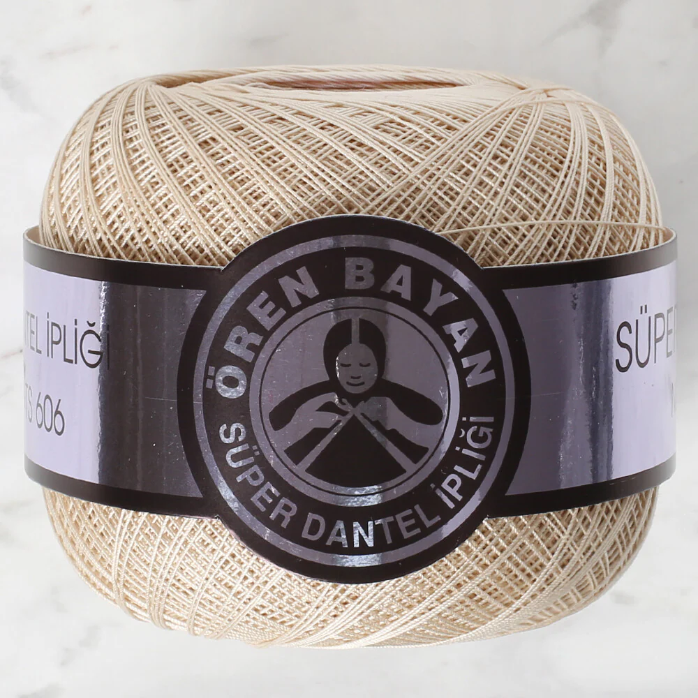 Madame Tricote Paris 100Gr 3 Ply Super Lace Thread Ball  60 No - Cream