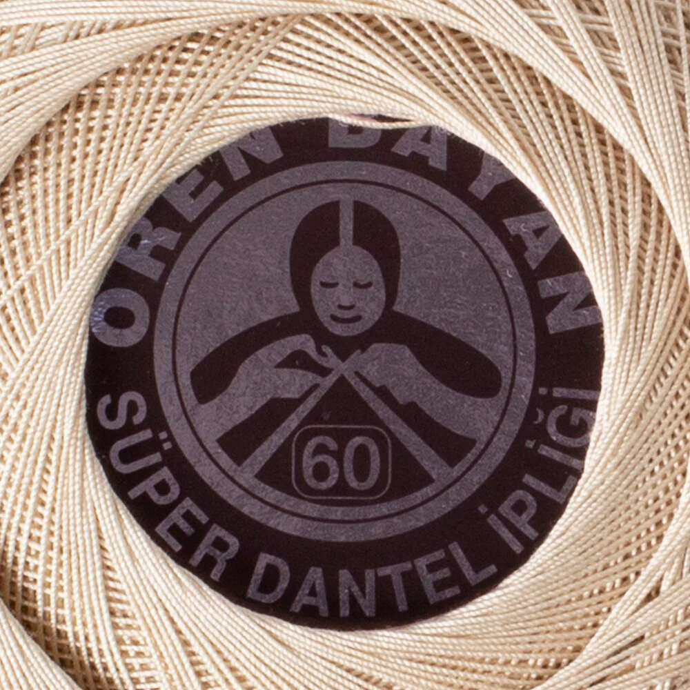 Madame Tricote Paris 100Gr 3 Ply Super Lace Thread Ball  60 No - Cream - Image 3