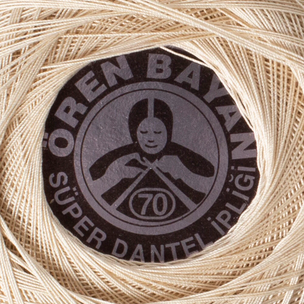 Madame Tricote Paris 100Gr 3 Ply Super Lace Thread Ball 70 No - Cream - Image 3