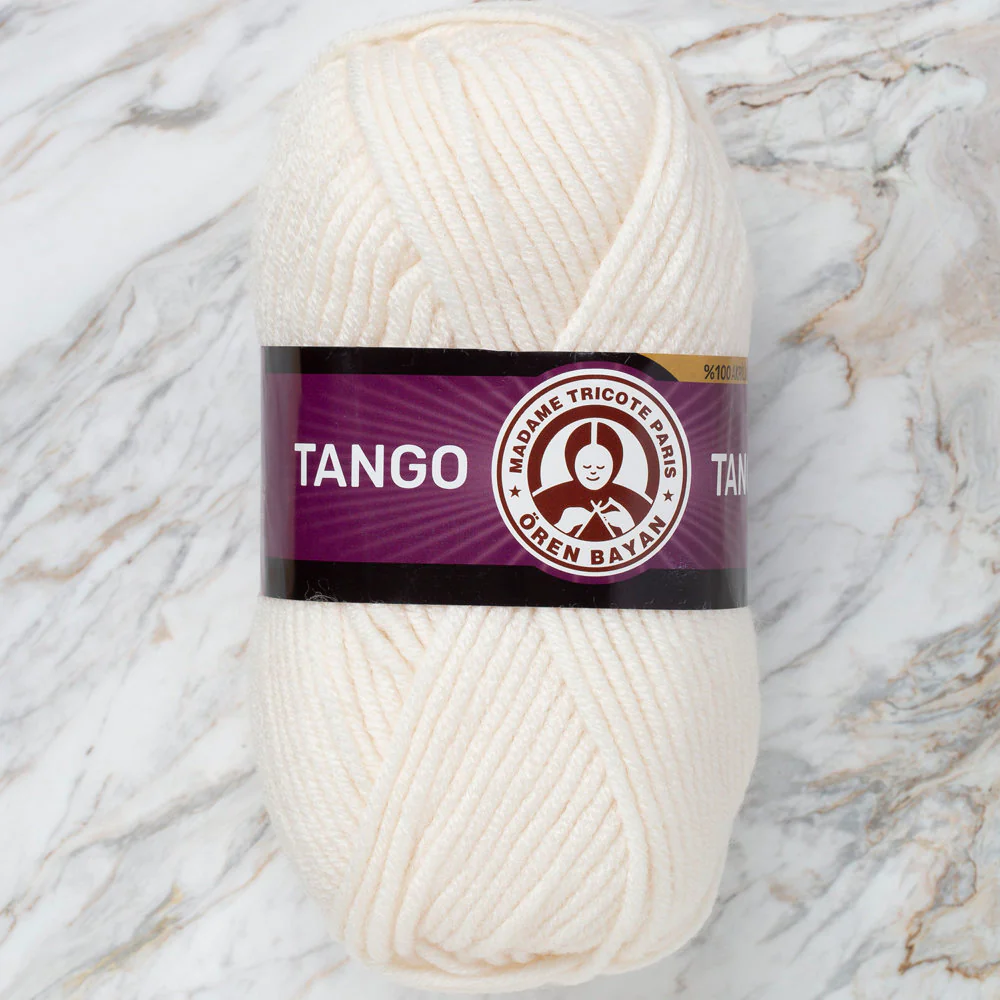 Madame Tricote Paris Tango/Tanja Knitting Yarn, Ecru - 004