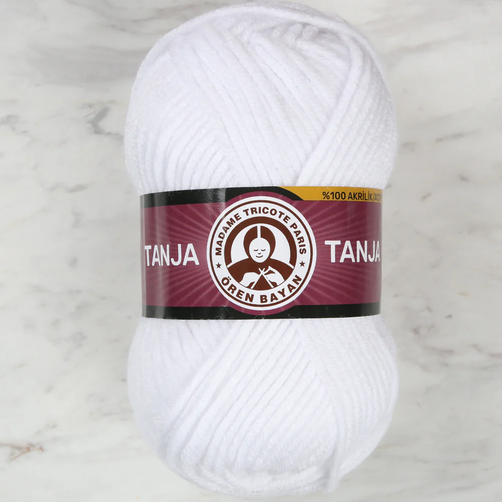 Madame Tricote Paris Tango/Tanja Knitting Yarn, White - 000-1771