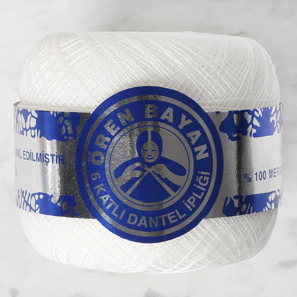 Madame Tricote Paris 100Gr 6 Ply Lace Thread Ball 70 No - White