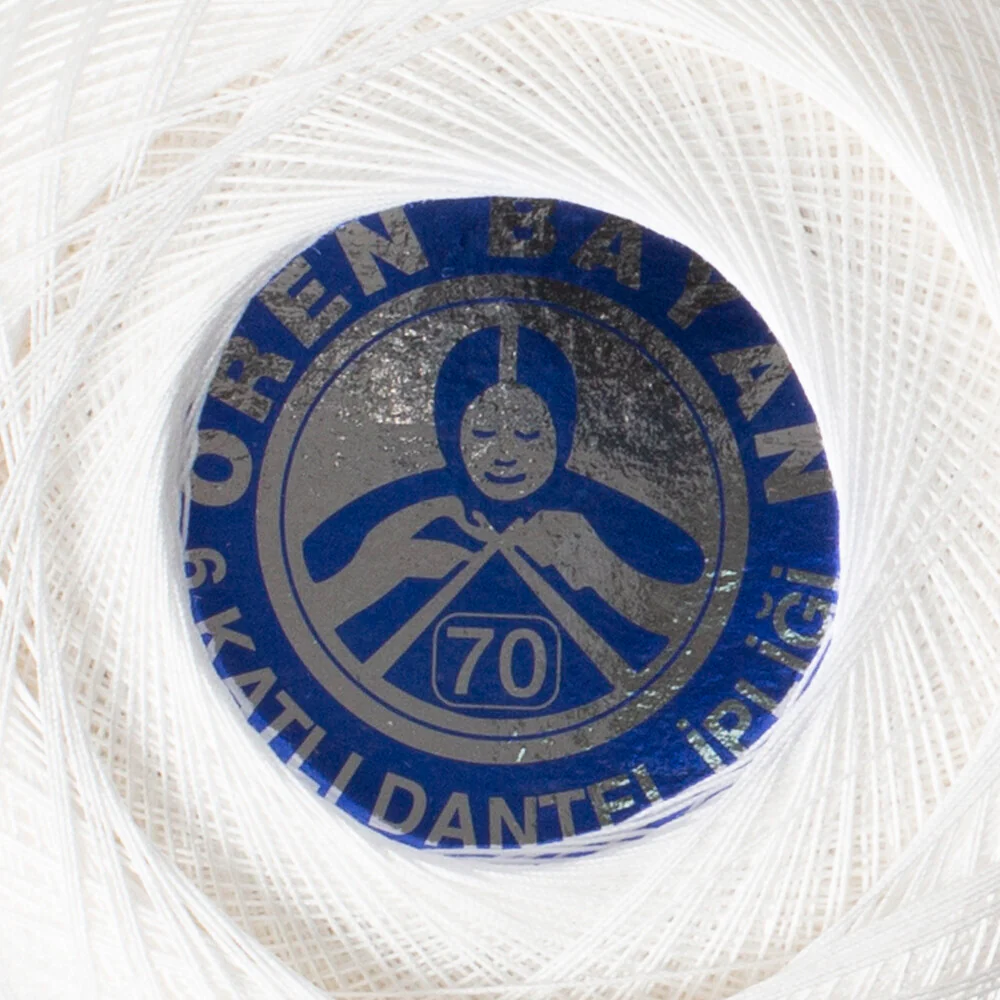 Madame Tricote Paris 100Gr 6 Ply Lace Thread Ball 70 No - White - Image 3