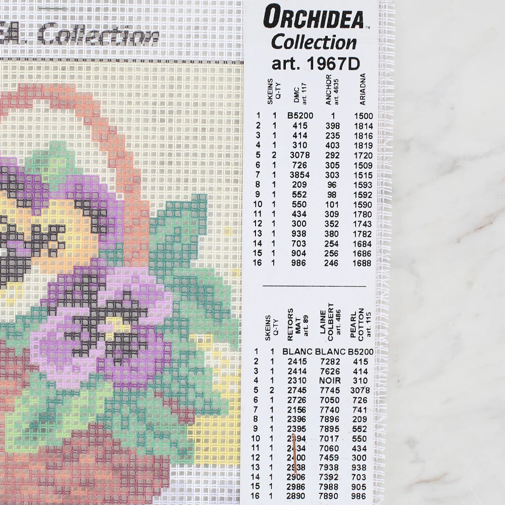 Orchidea 15x15 cm Printed Gobelin 1967D - Image 2