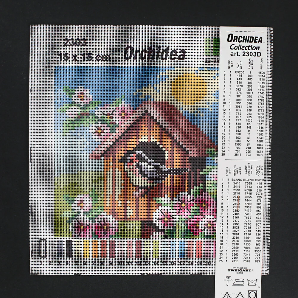 Orchidea 15x15 cm Printed Gobelin 2303D
