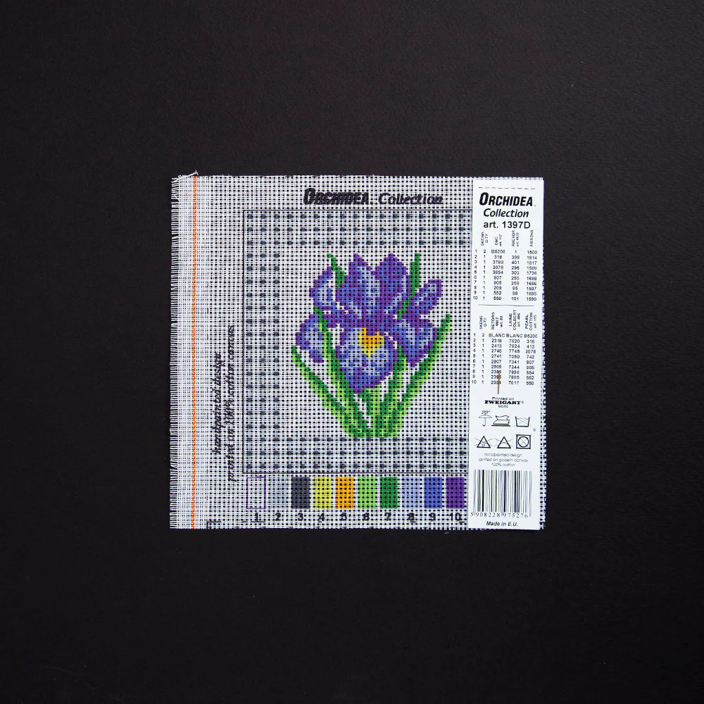 Orchidea 15x15cm Printed Gobelin, Iris - 1397D