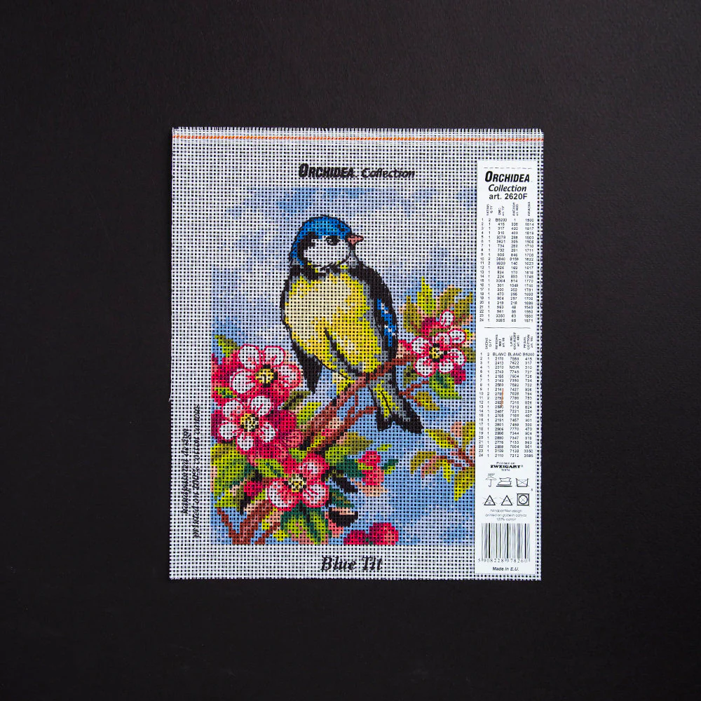 Orchidea 18x24cm Printed Gobelin, Blue Tit - 2620F