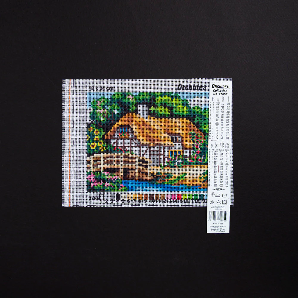 Orchidea 18x24cm Printed Gobelin, Cottage by the Bridge (Summer) - 2765F