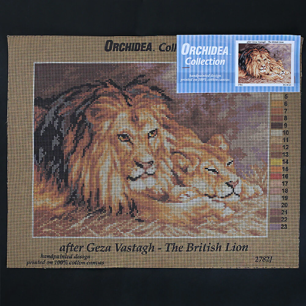 Orchidea 30x40 cm Geza Vastagb - The British Lion Printed Gobelin 2782J