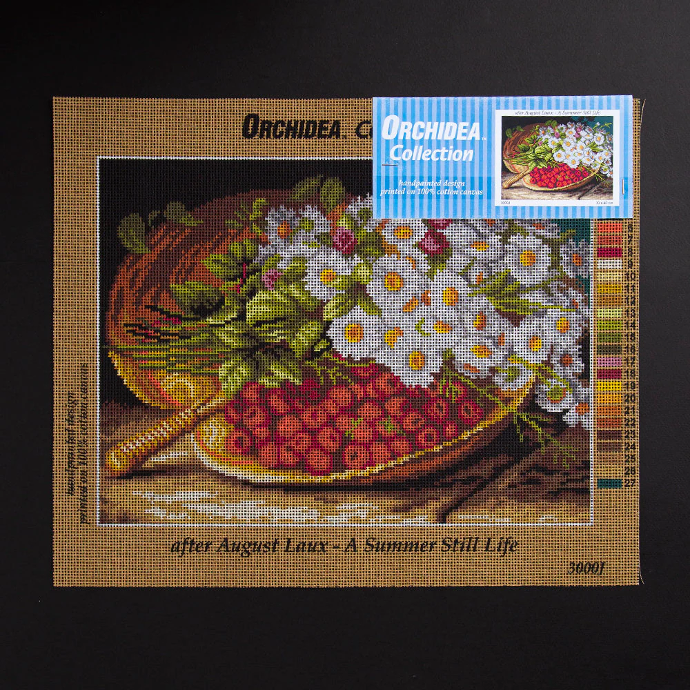 Orchidea 30x40cm Printed Gobelin, August Laux - A Summer Still Life - 3000J