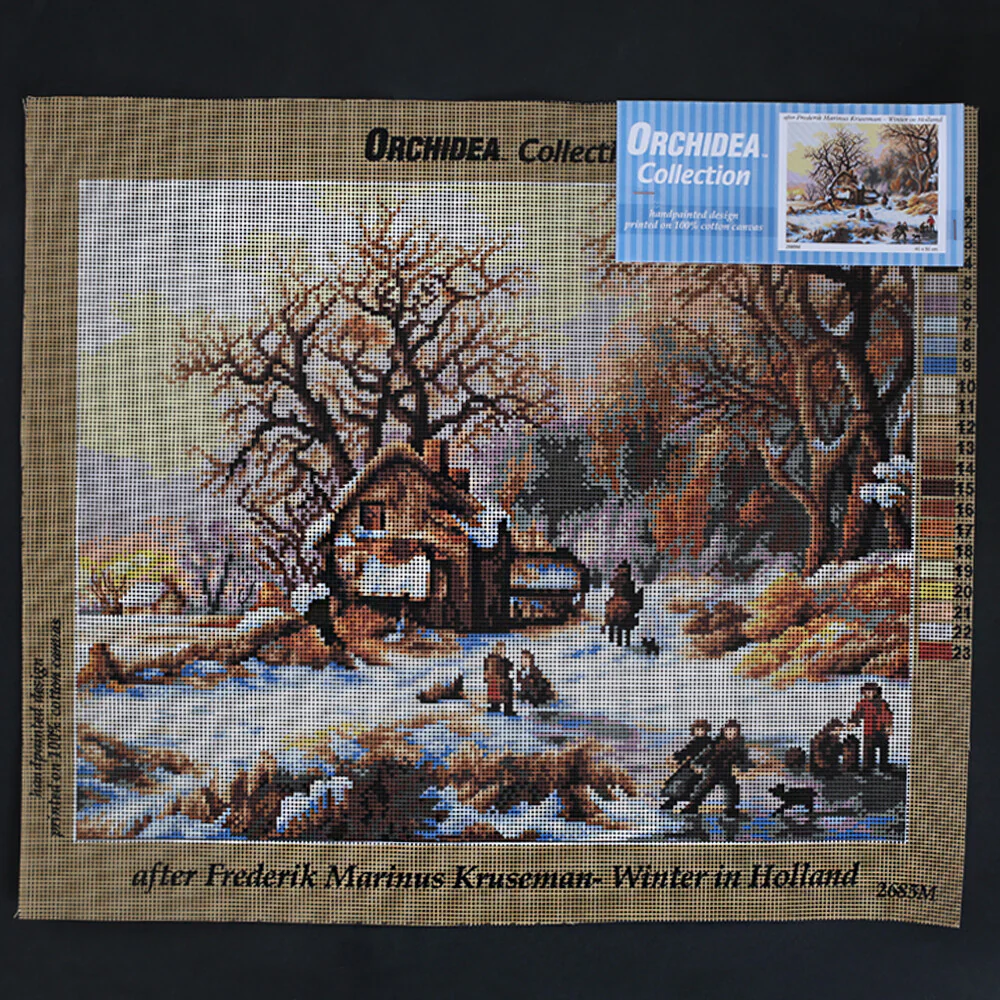 Orchidea 40x50 cm Frederik Marinus Kruseman - Winter in Holland Printed Gobelin 2685M