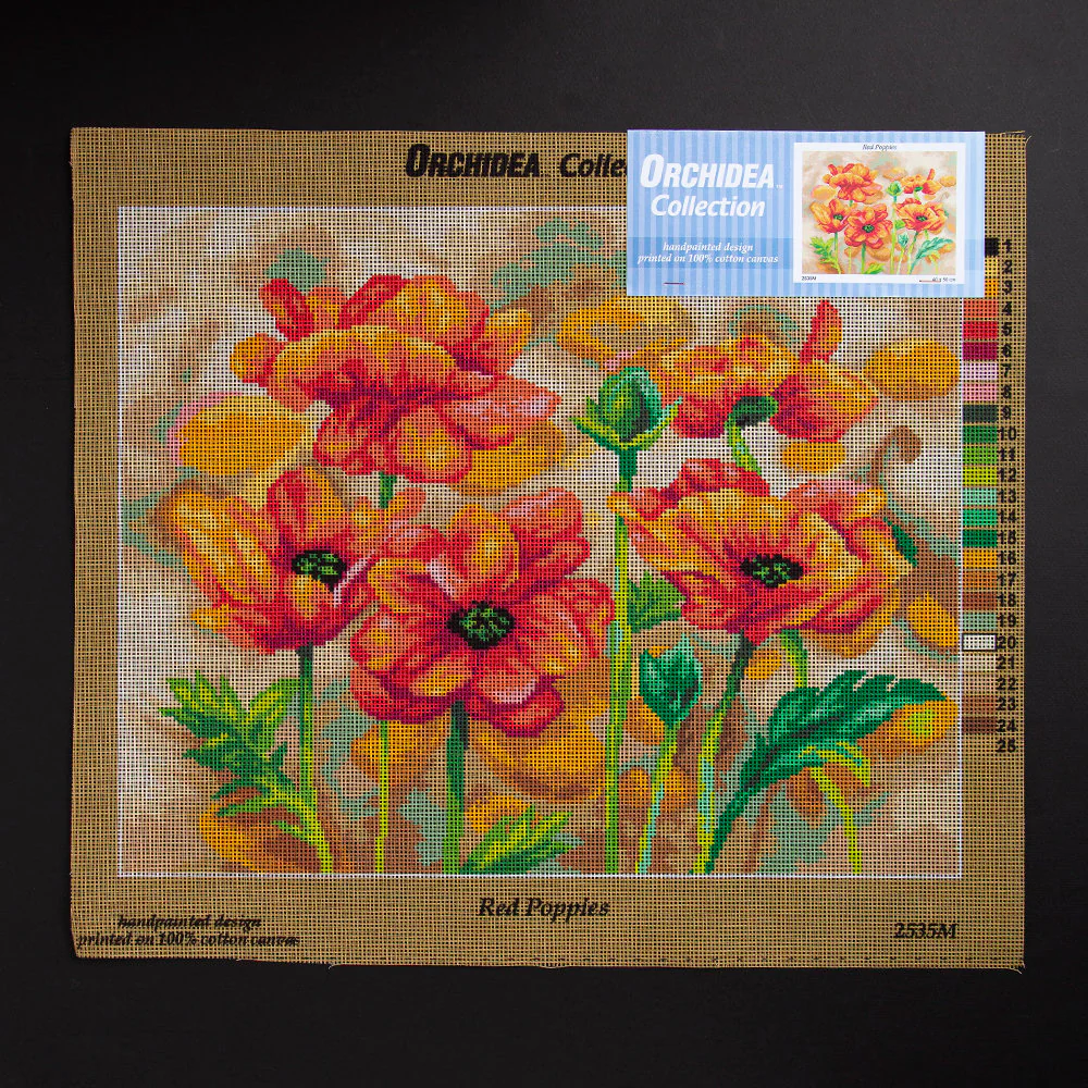 Orchidea 40x50cm Printed Gobelin, Red Poppies -2535M