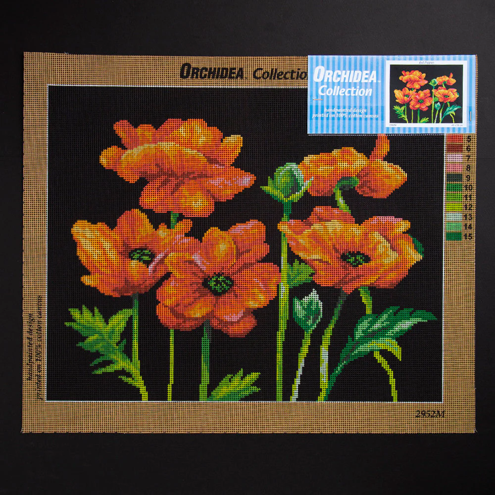 Orchidea 40x50cm Printed Gobelin, Red Poppies - 2952M