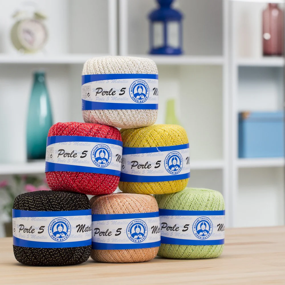 Madame Tricote Paris No: 5 Perle Metalic Lace Thread, Variegated - 0013 - Image 3