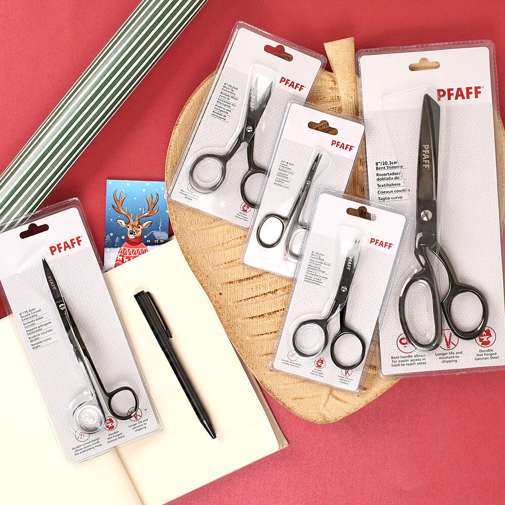 PFAFF Curved Tip Embroidery Scissors 3.5 inch - Black - Image 2
