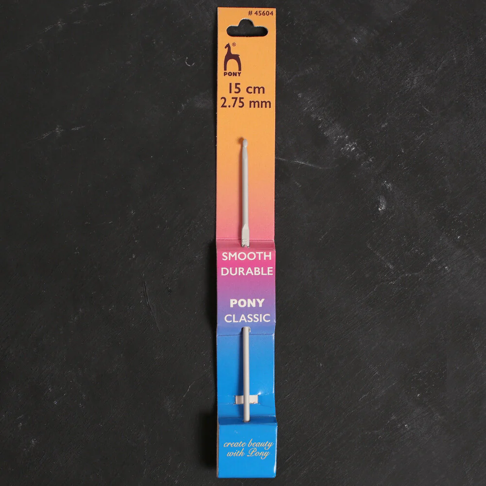 Pony 2.75 mm 15 cm Aluminium Crochet Hook - 45604