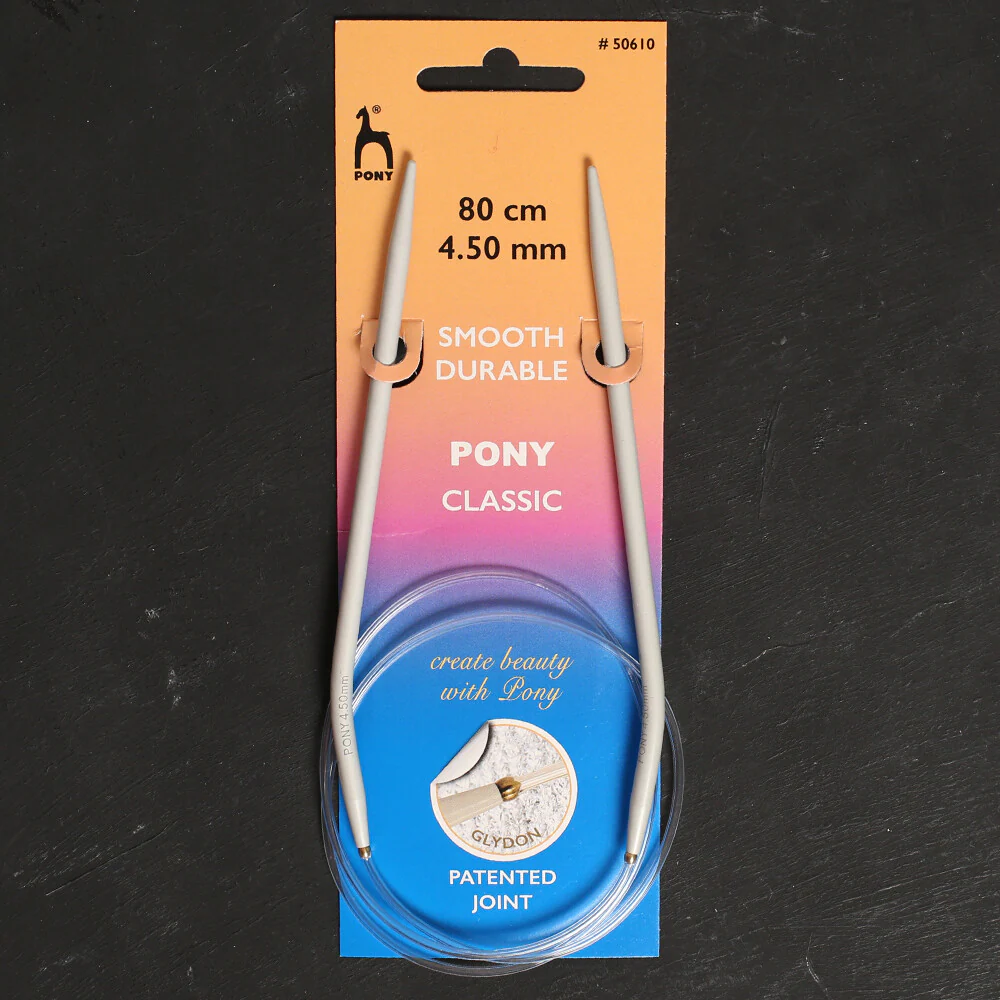 Pony 4.5 mm 80 cm Glydon Joint Aluminium Circular Needle - 50610