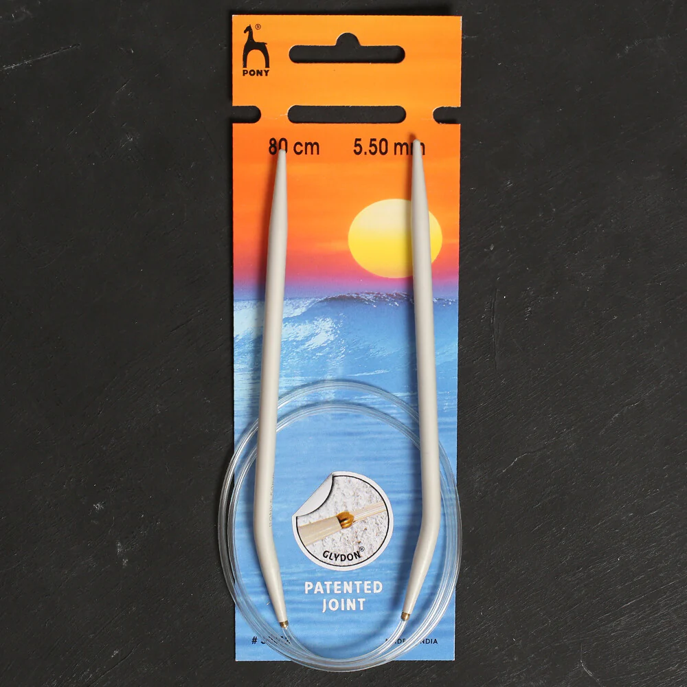 Pony 5.5 mm 80 cm Glydon Joint Aluminium Circular Needle - 50612