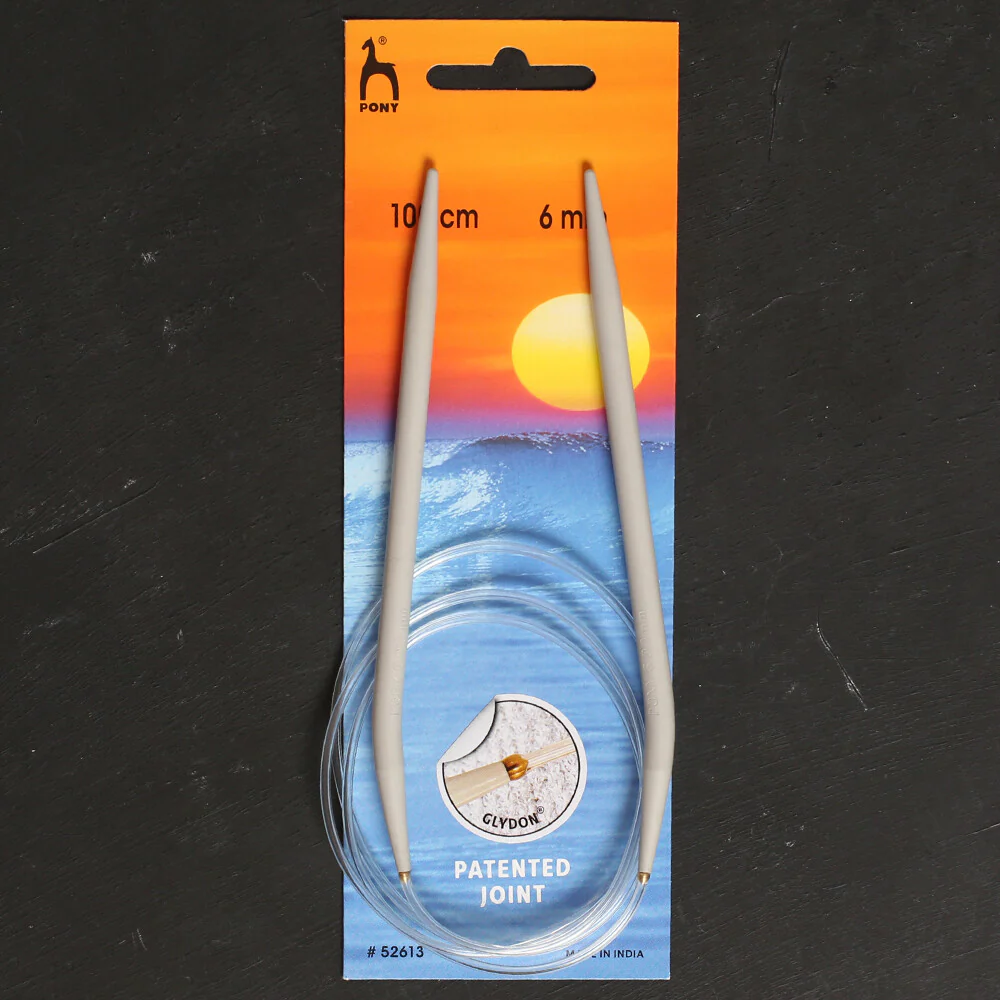 Pony 6 mm 100 cm Glydon Joint Aluminium Circular Needle - 52613
