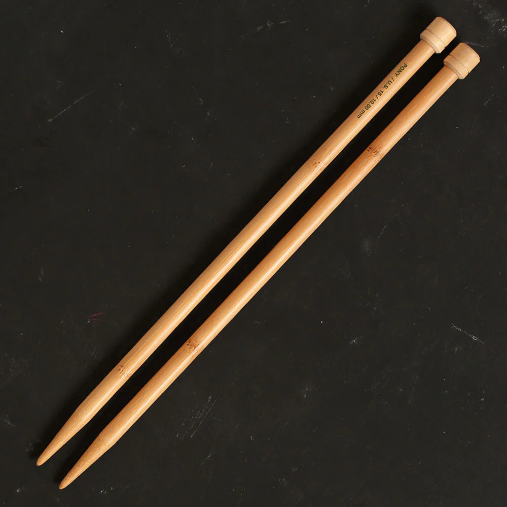 Pony Bamboo 10 mm 33 cm Bamboo Knitting Needles - 66819 - Image 2