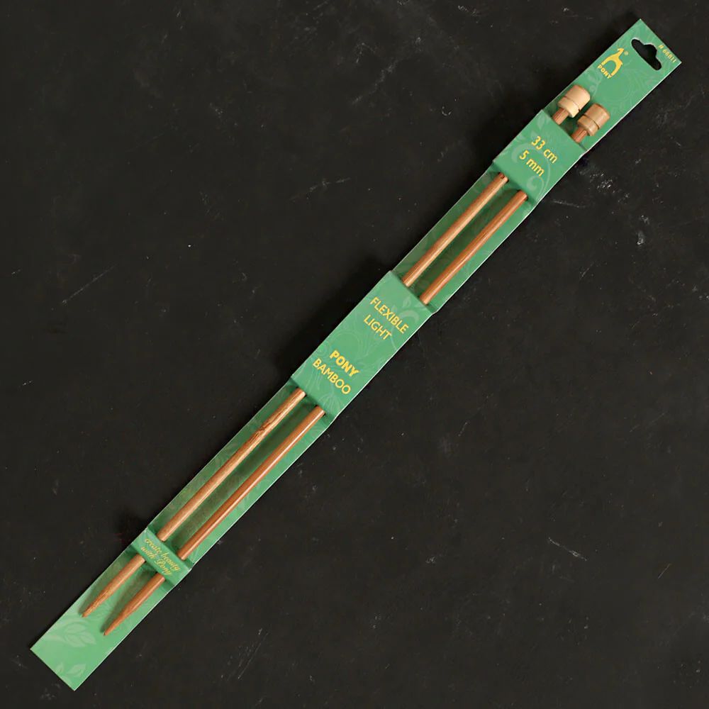 Pony Bamboo 5 mm 33 cm Bamboo Knitting Needles - 66811