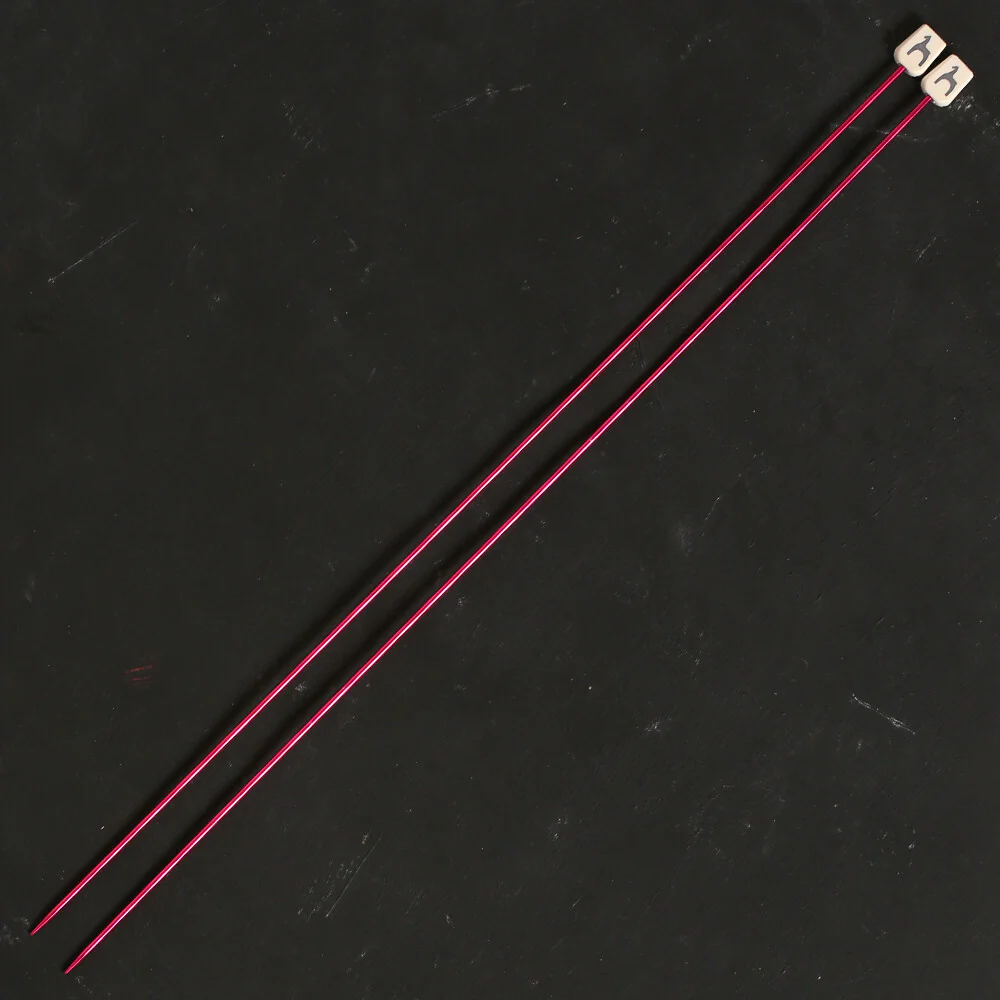 Pony Colour 2 mm 35 cm Aluminum Knitting Needle, Fuchsia - 33701 - Image 2